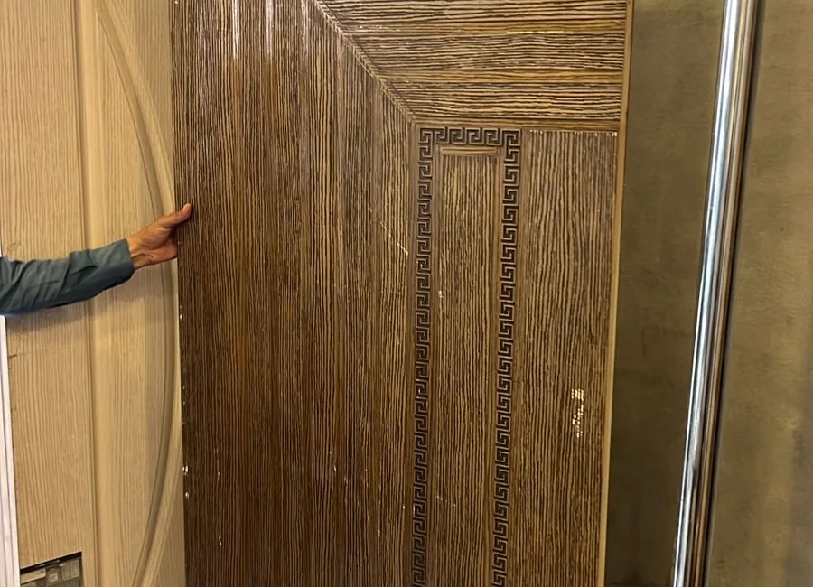Statement doors with clean CNC lines and premium wood finishes.